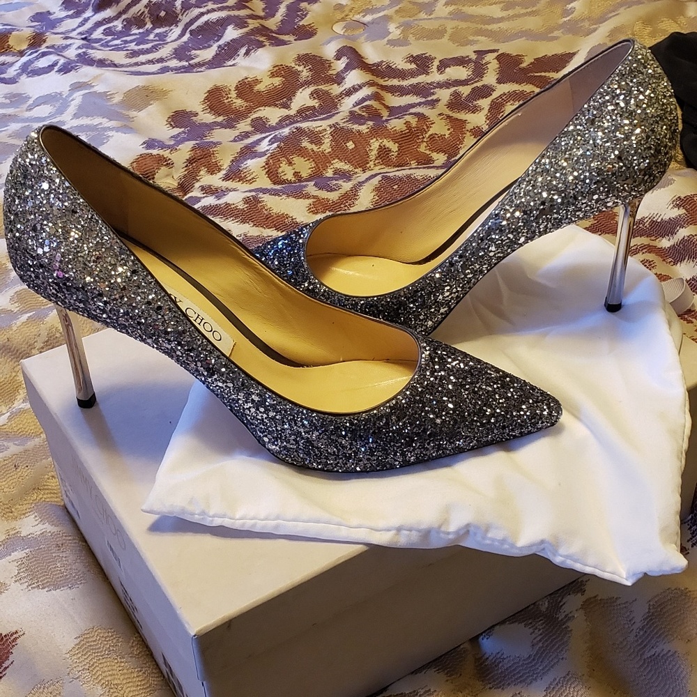 Jimmy choo Romy 85 Navy/ Silver